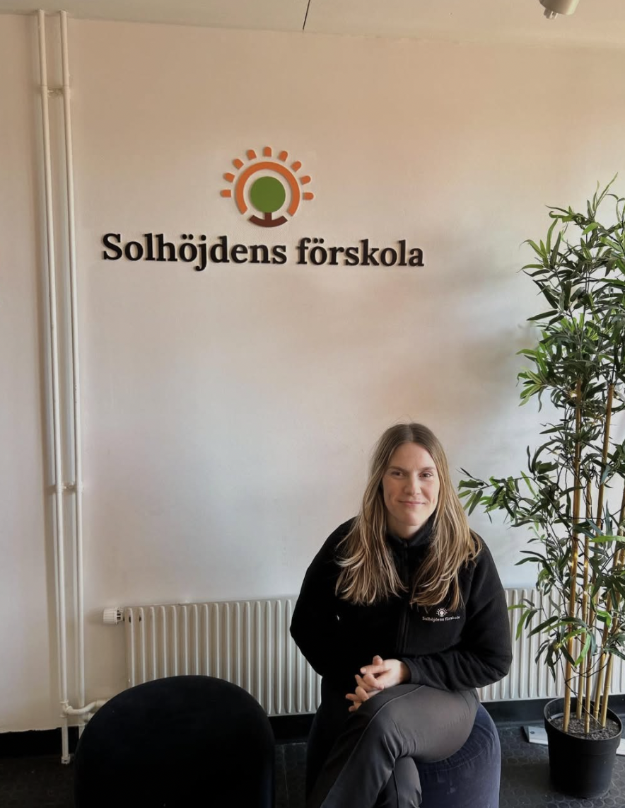 Pedagog Linnea på Solhöjdens förskola